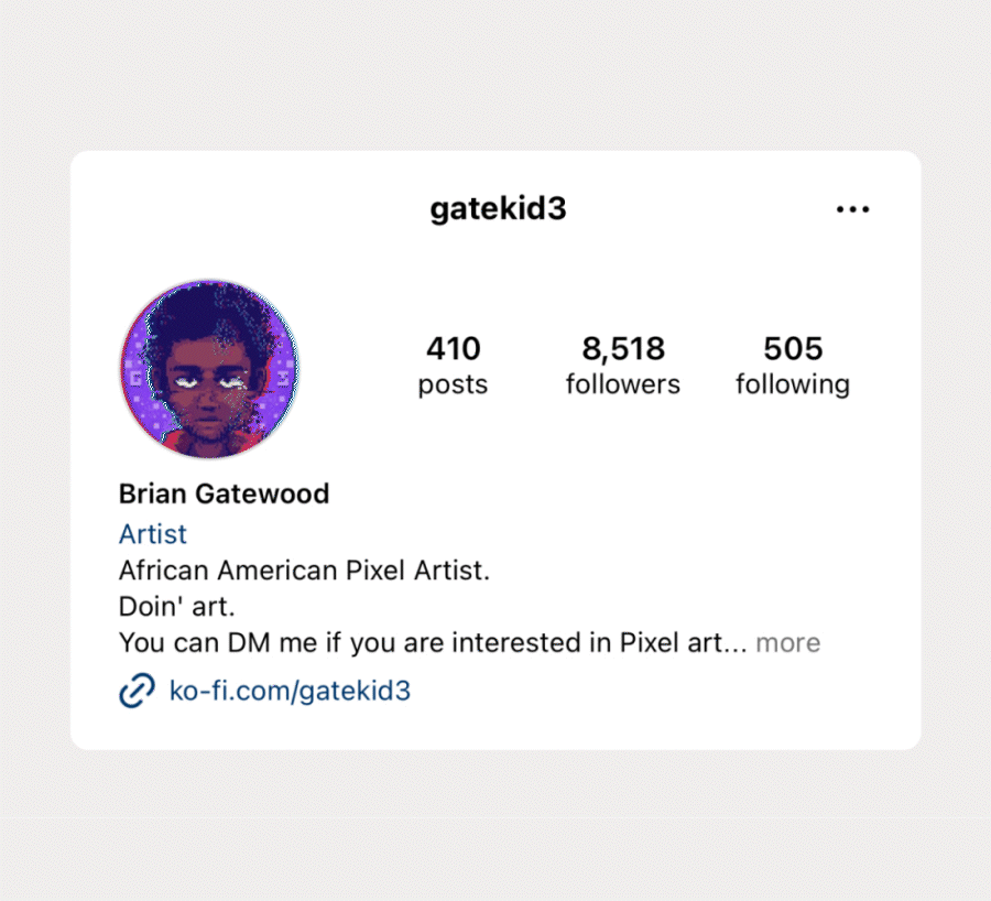 Carousel of Ko-fi link in bio screenshots 3.gif