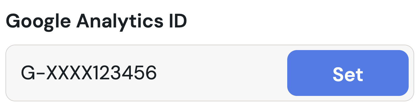 Ko-fi Google analytics ID