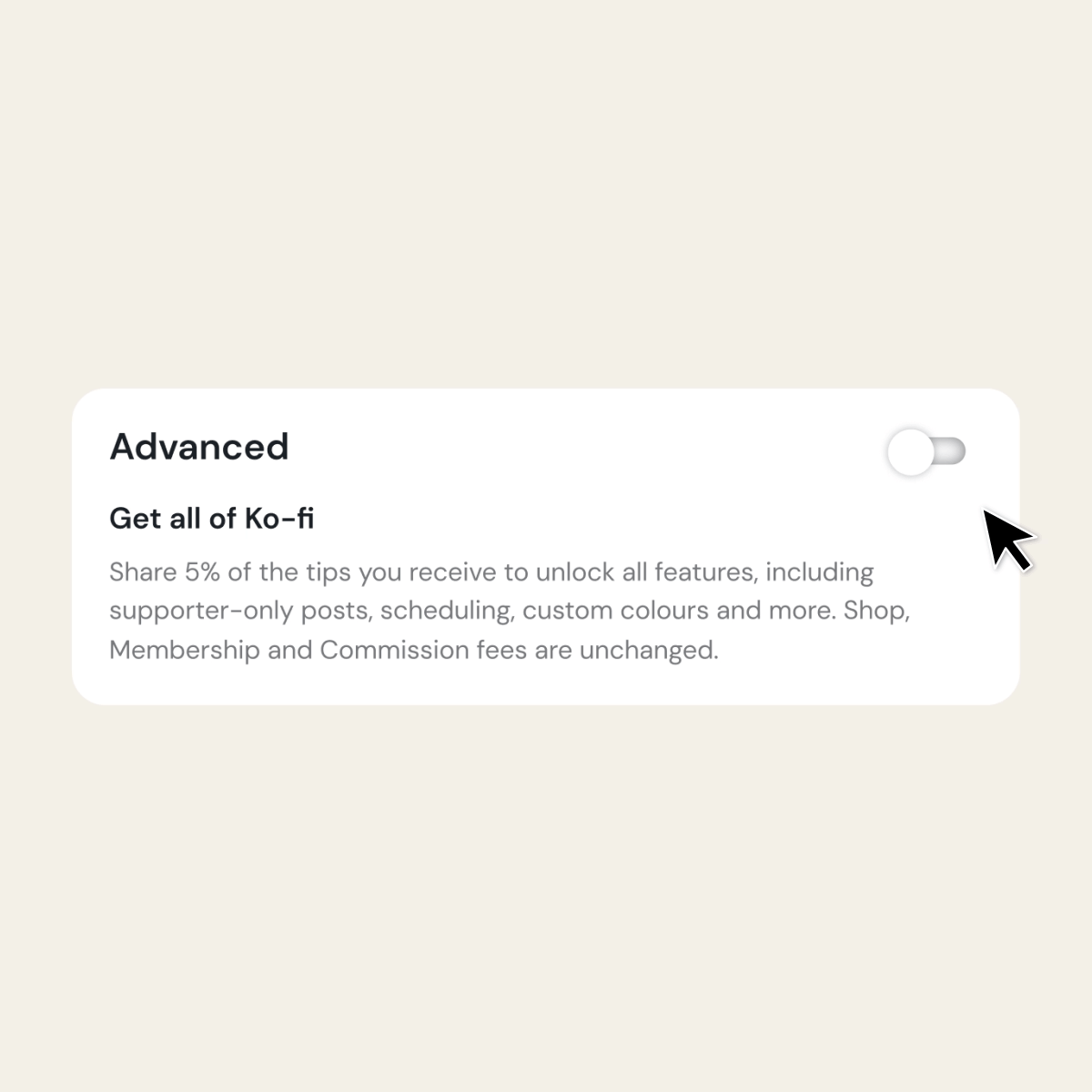 Turn on Get all of Ko-fi